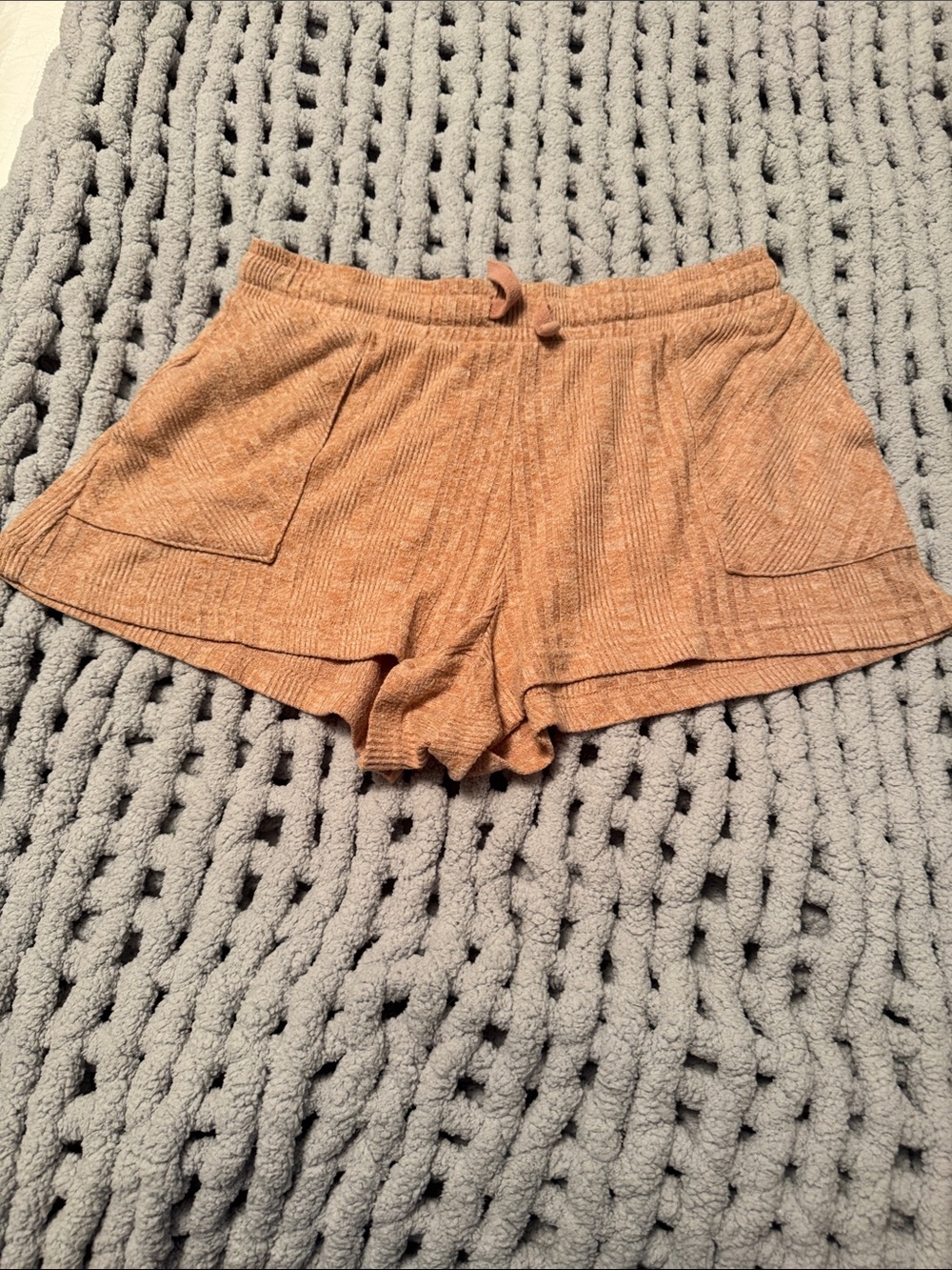 Roxy Women's Ribbed Knit Lounge Shorts - Rust Orange